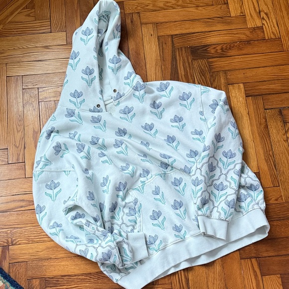 FREE PEOPLE  We The Free It's A Vibe Printed Hoodie - Snowfall Combo - Picture 4 of 6